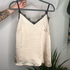 Lace Trimmed Camisole - Cream